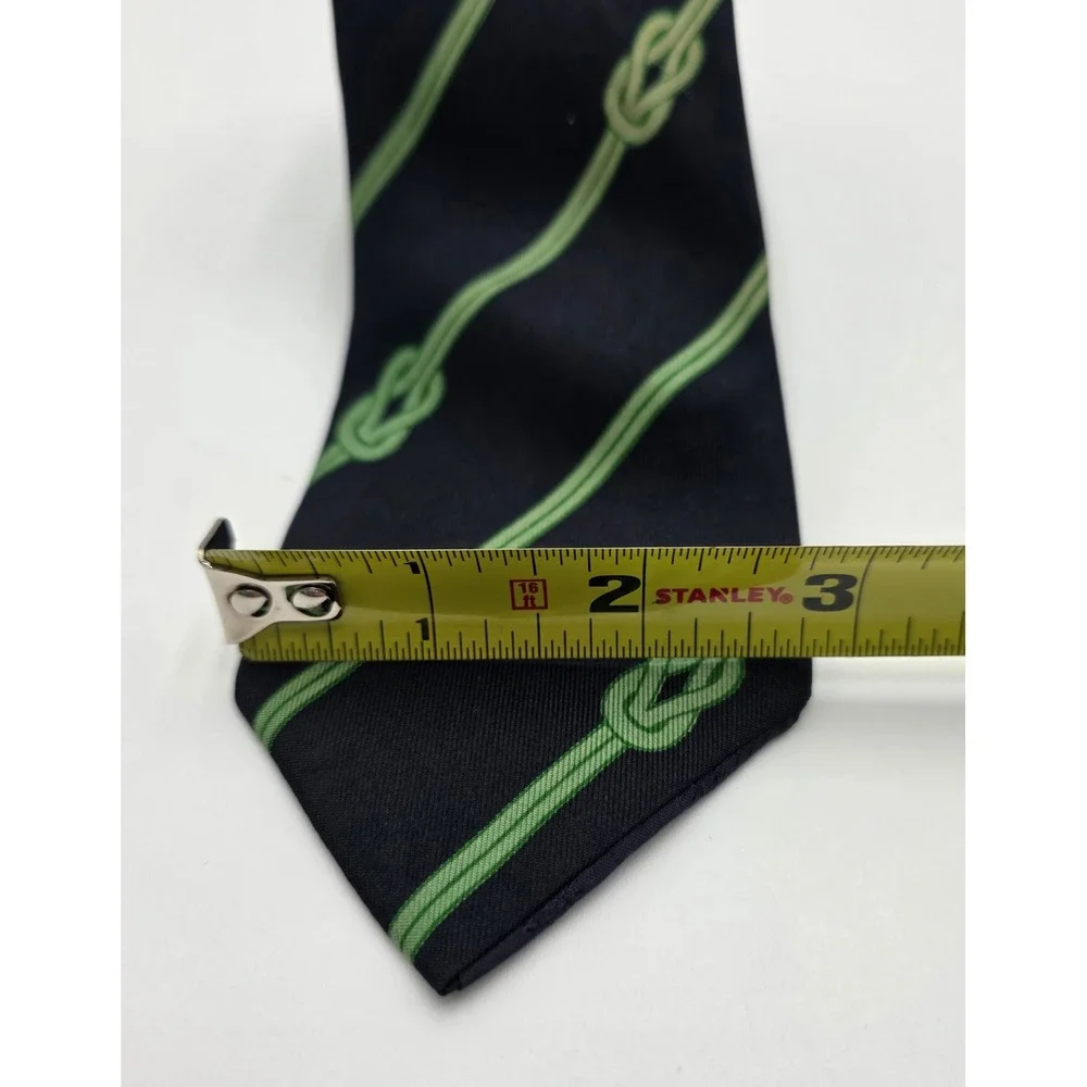 Gucci‎ Silk Tie Navy Green Nautical Knot Stripe Men's Luxury Accessory